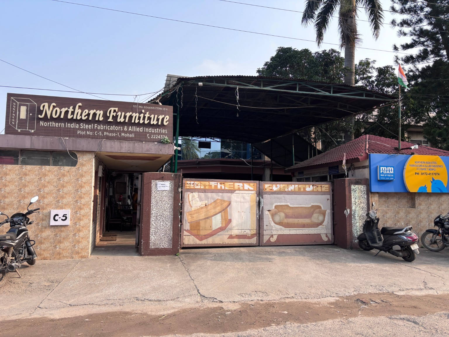 Northern Furniture factory exterior in Mohali
